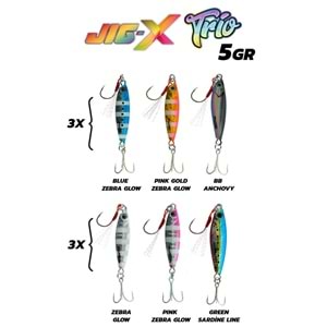 Fujin Jig-X Trio 3lü Micro 5gr Jig Yem