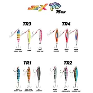Fujin Jig-X Trio 3lü Micro 15gr Jig Yem