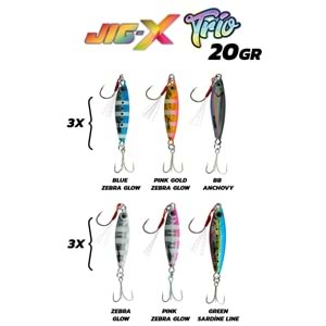 Fujin Jig-X Trio 3lü Micro 20gr Jig Yem
