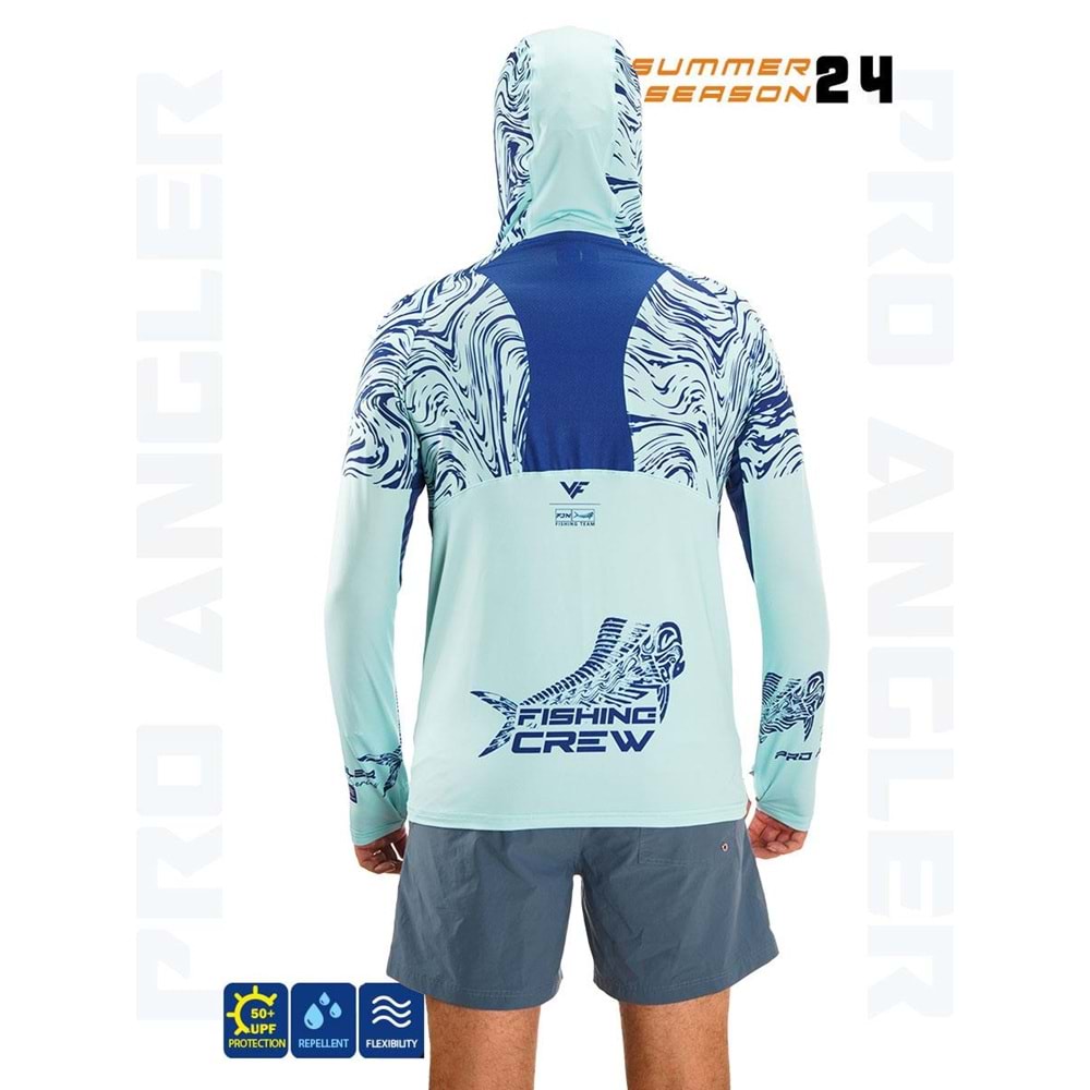 Fujin Pro Angler S24 Buff&Hoodie Izohips Mint - L