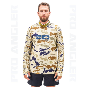 Fujin Pro Angler S24 Buff&Hoodie Natural Camo - L