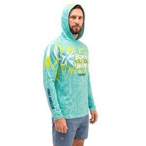 Fujin Pro Angler S26 T-Shirt Hooded Izohips Bold Mint
