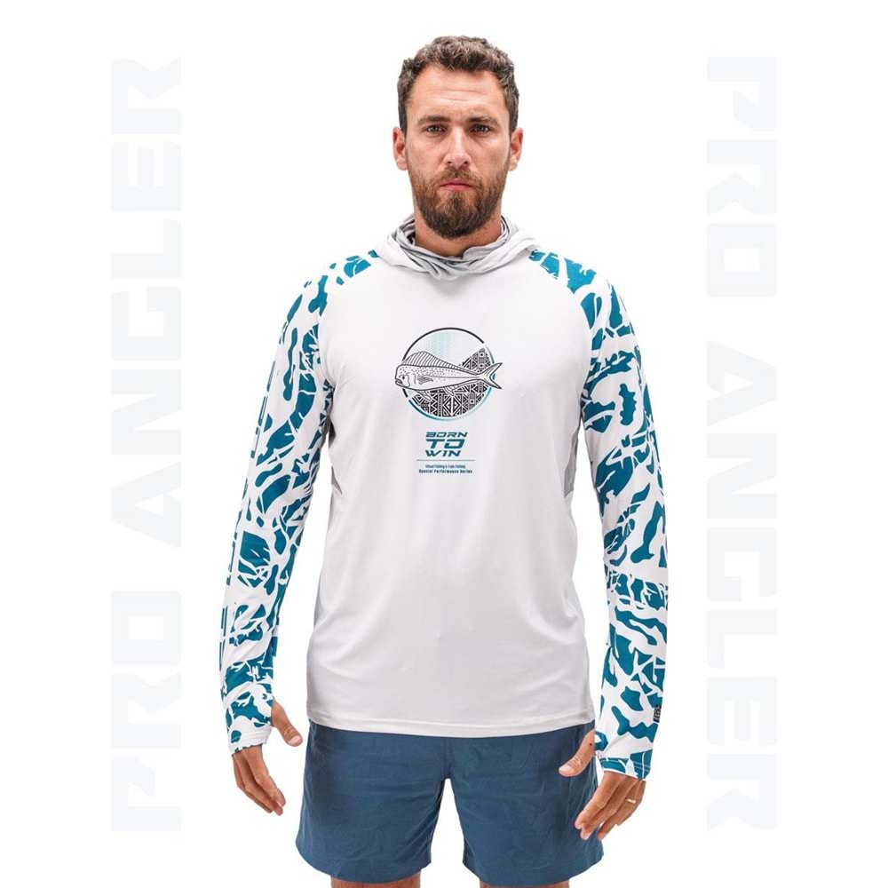 Fujin Pro Angler S24 Buff&Hoodie Lambuka Green - XXL