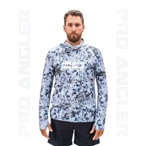 Fujin Pro Angler S24 Buff&Hoodie Black Fish - M