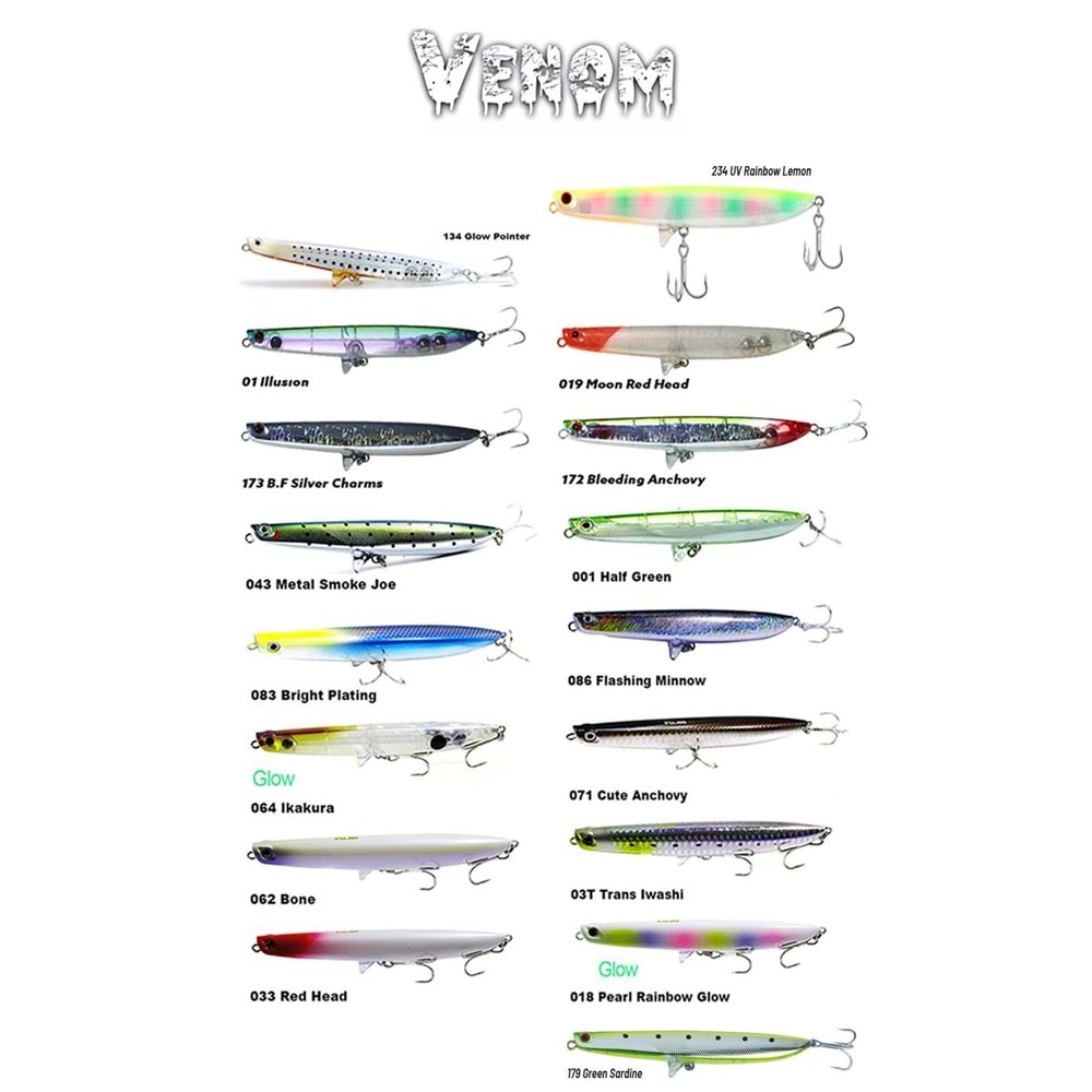 Fujin Venom 120mm 20gr Su Üstü Maket Balık