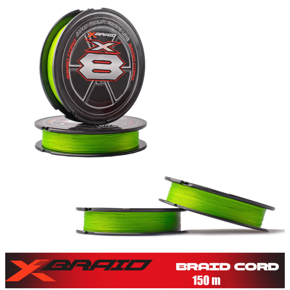 Ygk X035 Braid Cord PE X8 150M Chartreuse İp Misina - 0.4PE 0.104MM