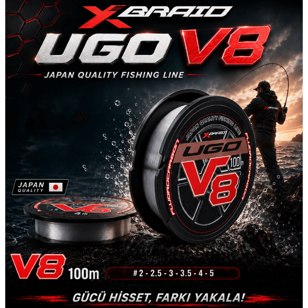 Ygk X061 F-Ugo V8 Hard Fc 100m Misina - 5PE 0.370MM